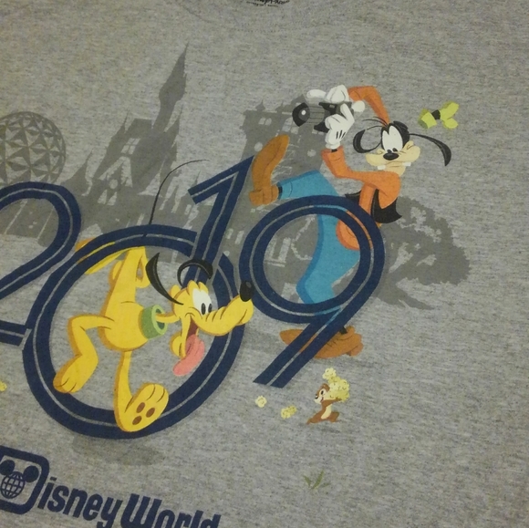 Walt Disney ✨ World 🌎 Shirt Pluto Goofy Mickey Mouse Chip N Dale 🐿️ 🍿 Medium - Picture 6 of 12